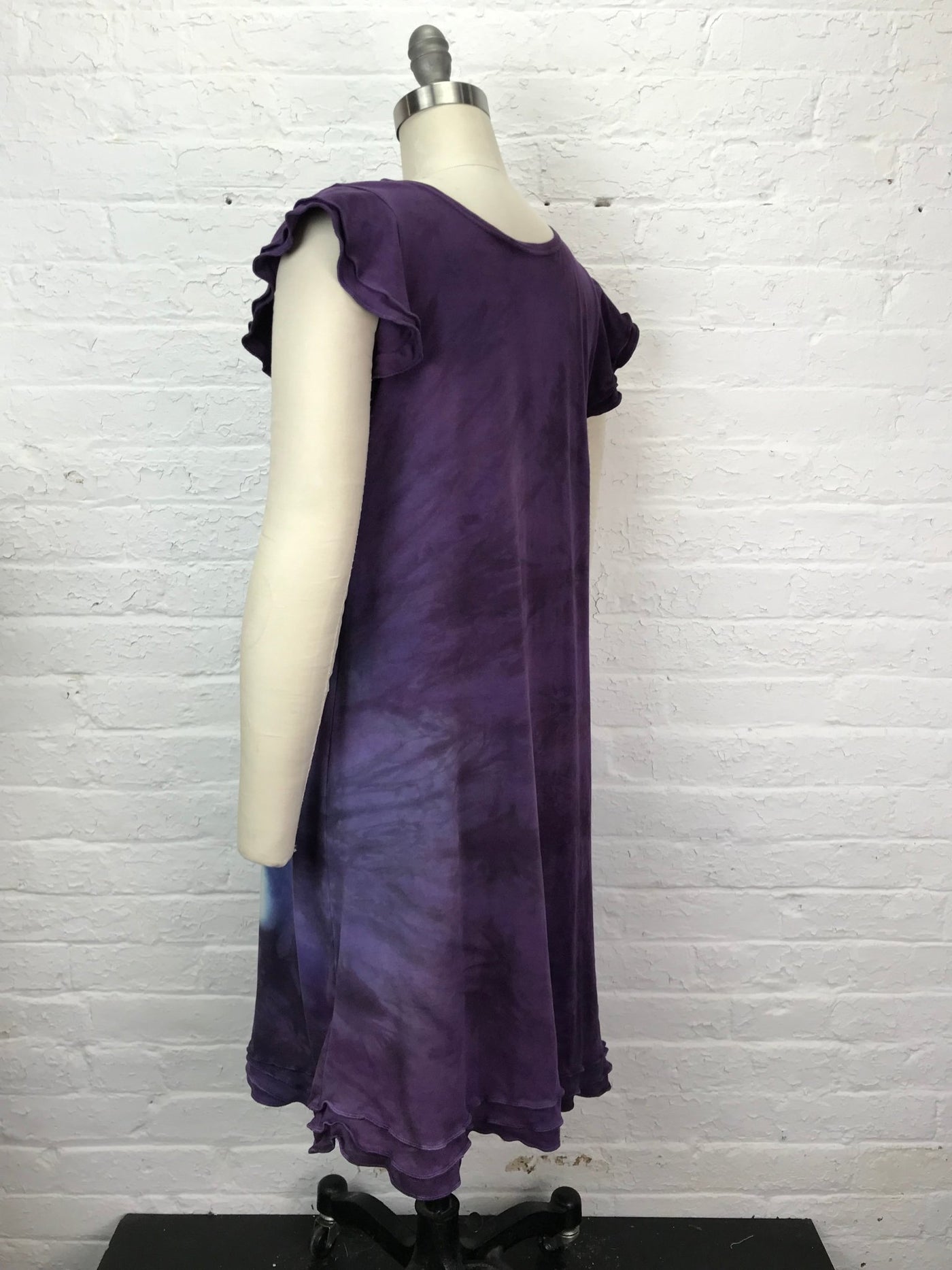 Ruffled Pixie Sun Dress in Night Blooming Cereus - Cloud Candy