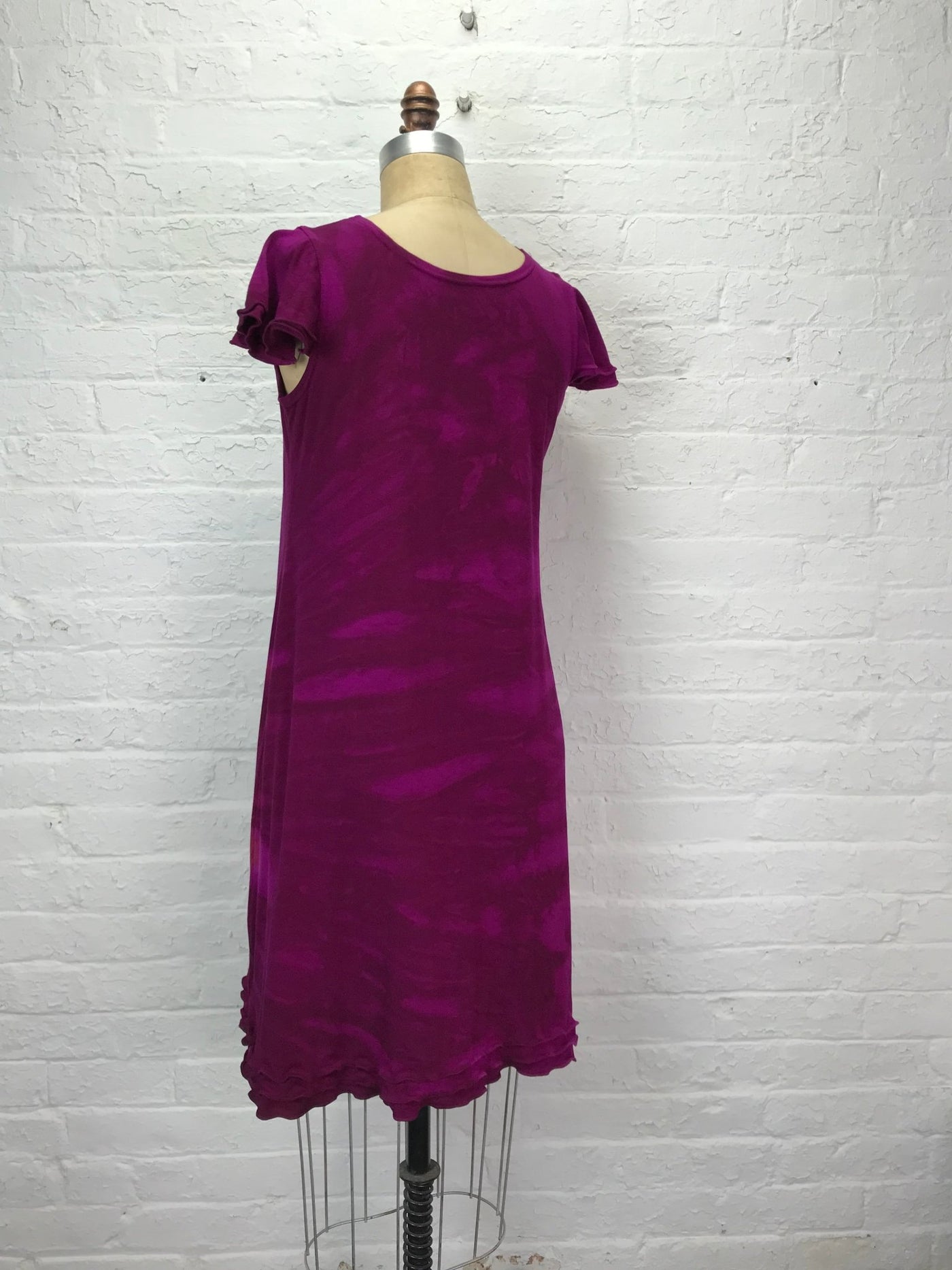 Ruffled Pixie Sun Dress in Wild Hibiscus - Cloud Candy