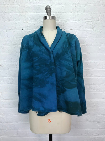 Shall Collar Jacket with Pockets in Rainforest - Cloud Candy