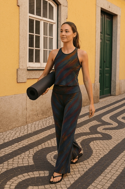 Spanish Flare Pants in Cosmic Garden - Small - Cloud Candy