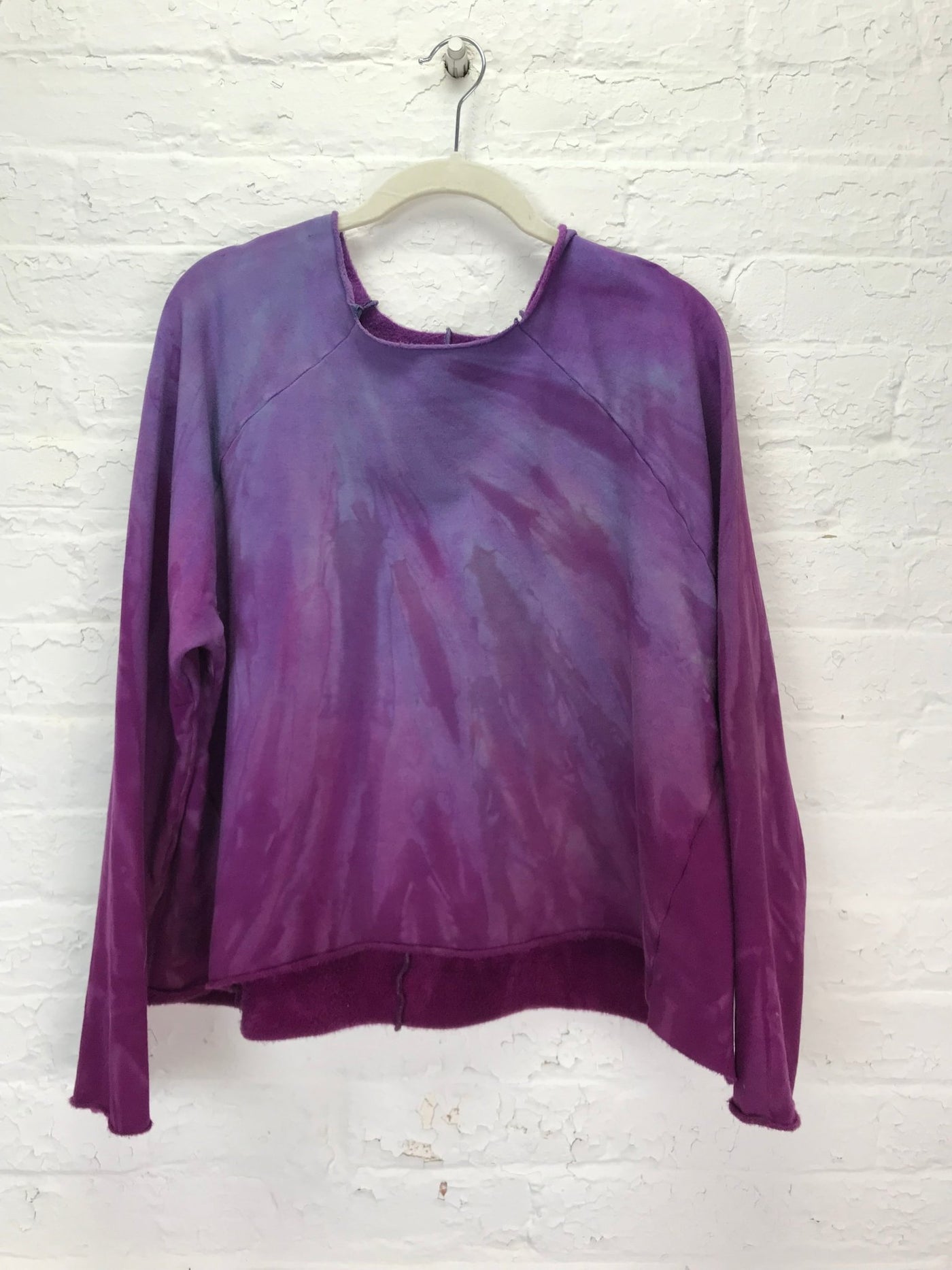 Stretch Fleece Cropped Sweatshirt in Violet Vespers - Cloud Candy
