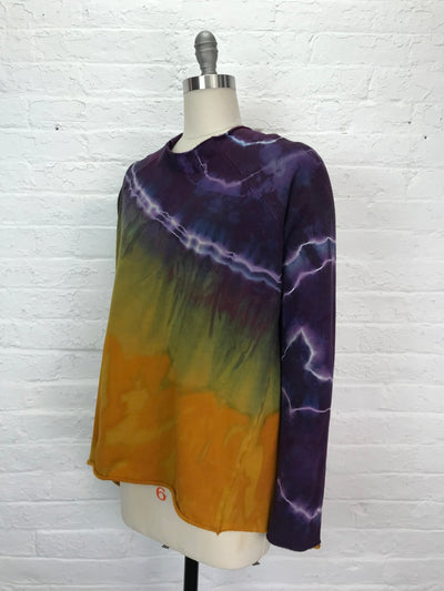 Stretch Fleece Raglan Tunic in Plum Caramel - Cloud Candy