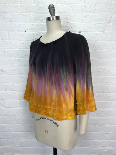 Suzie Bell Sleeve Top in Glowing Saffron - Cloud Candy
