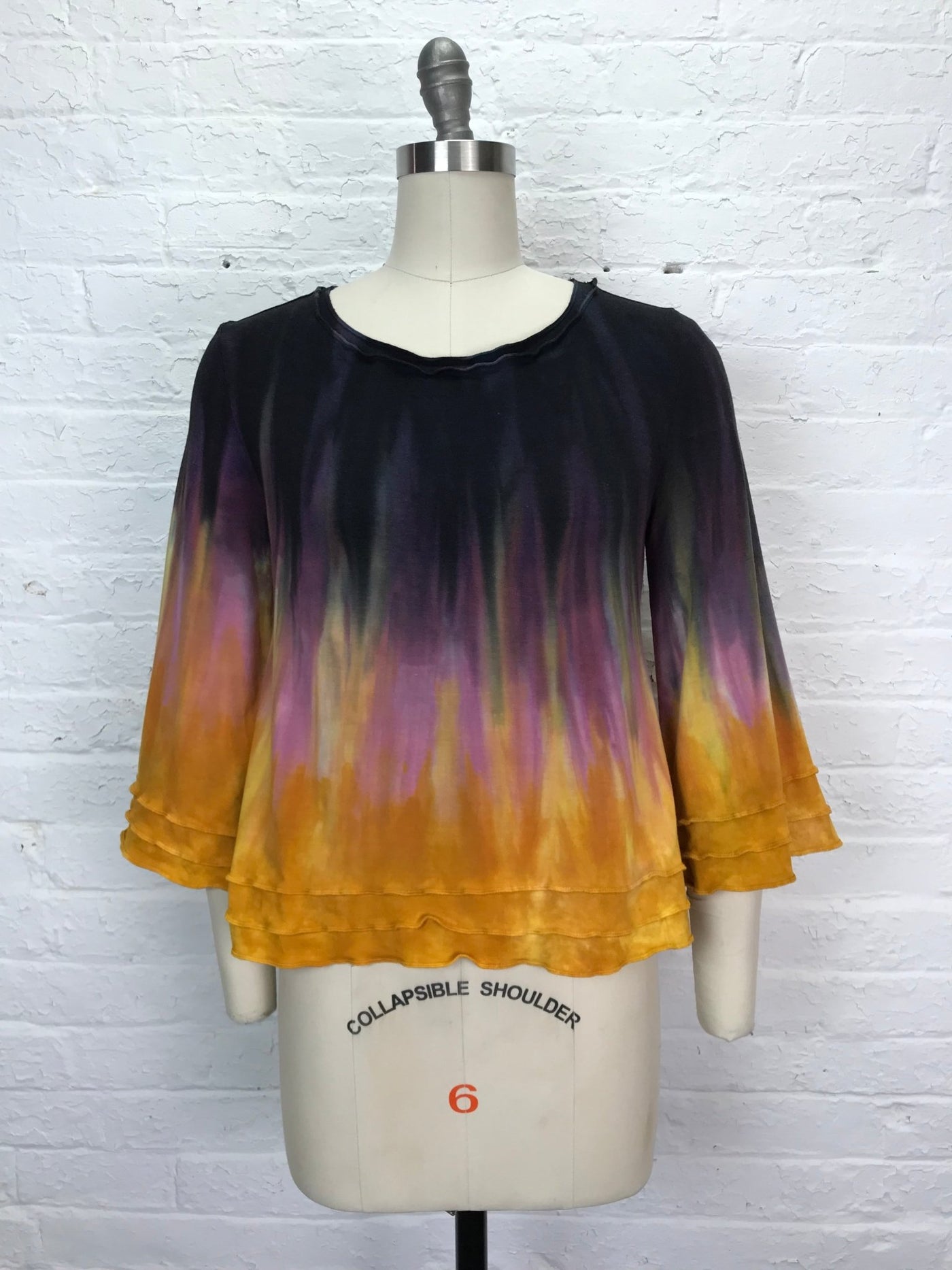 Suzie Bell Sleeve Top in Glowing Saffron - Cloud Candy