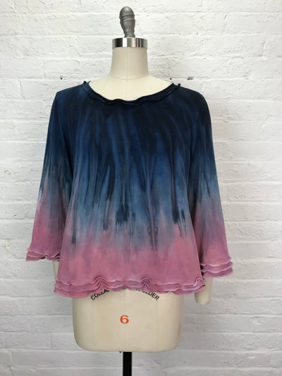 Suzie Bell Sleeve Top in Midnight Rosé - Medium - Cloud Candy