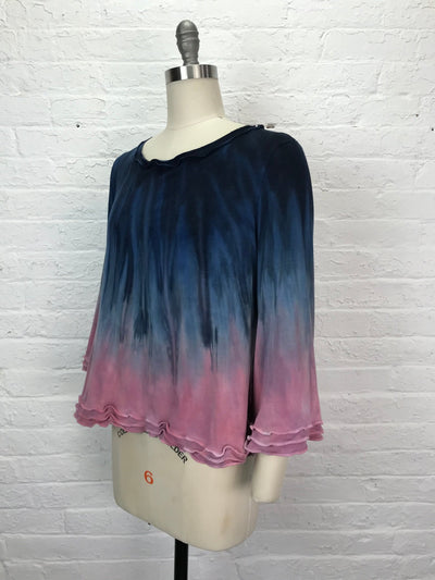 Suzie Bell Sleeve Top in Midnight Rosé - Medium - Cloud Candy