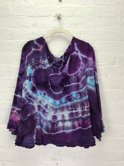 Suzie Bell Sleeve Top in Purple Geode - Cloud Candy