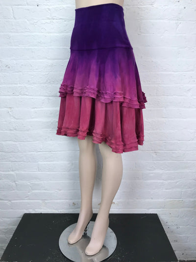 Tiered Triple Ruffle Skirt in Violet Vespers - One Size - Cloud Candy
