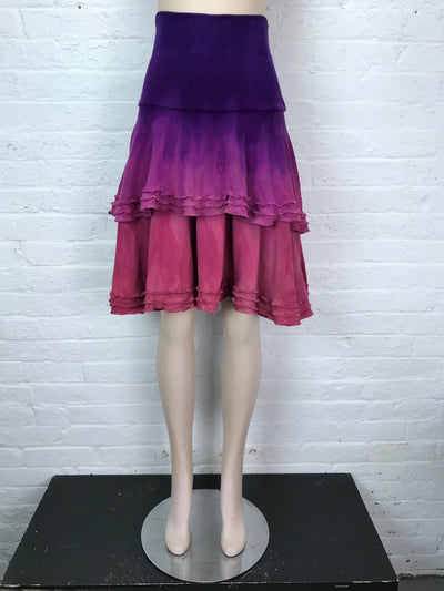 Tiered Triple Ruffle Skirt in Violet Vespers - One Size - Cloud Candy