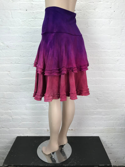 Tiered Triple Ruffle Skirt in Violet Vespers - One Size - Cloud Candy