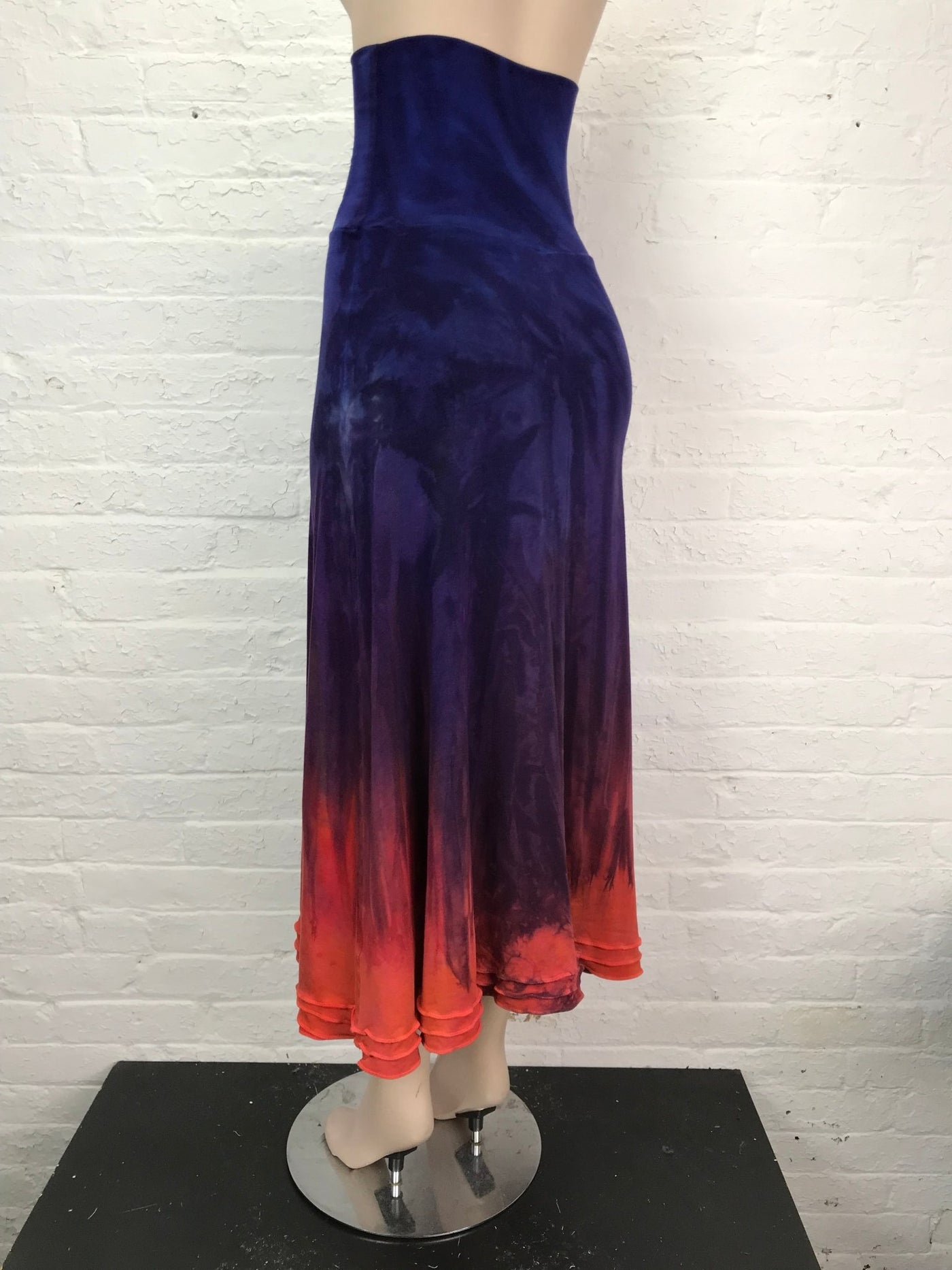 Triple Ruffle Maxi Skirt in Campfire - Extra Small - Cloud Candy