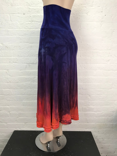 Triple Ruffle Maxi Skirt in Campfire - Extra Small - Cloud Candy