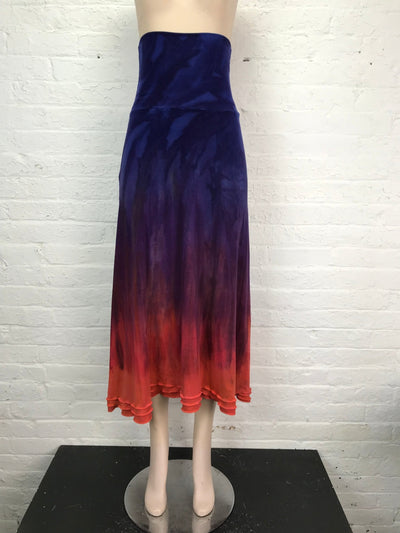Triple Ruffle Maxi Skirt in Campfire - Extra Small - Cloud Candy
