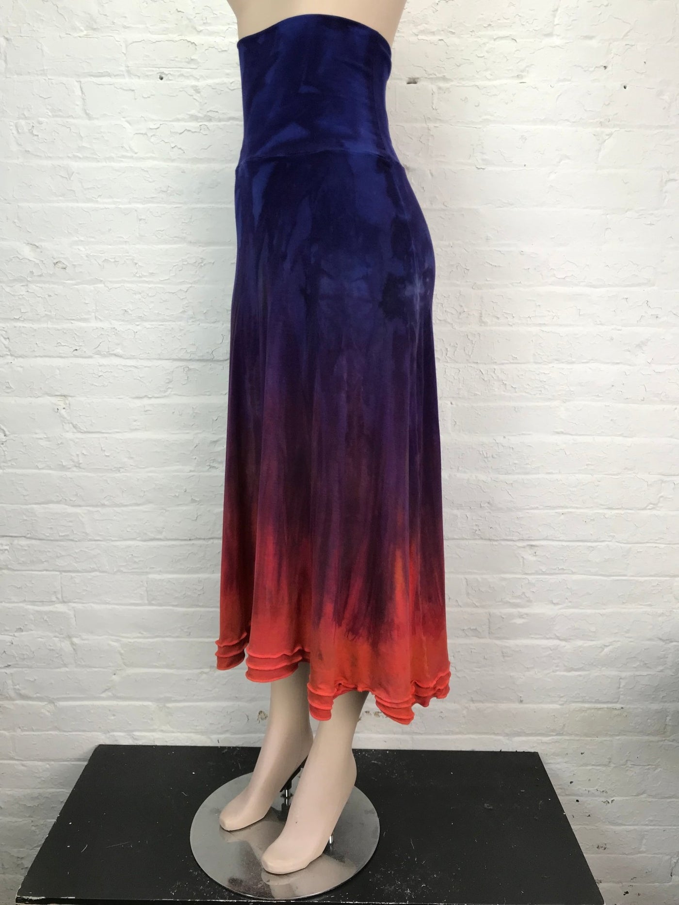 Triple Ruffle Maxi Skirt in Campfire - Extra Small - Cloud Candy