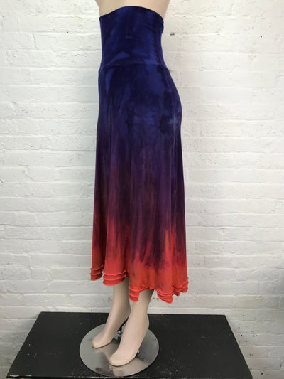 Triple Ruffle Maxi Skirt in Campfire - Extra Small - Cloud Candy