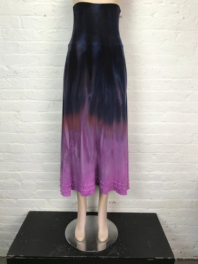 Triple Ruffle Maxi Skirt in Dusk til Dawn - Cloud Candy