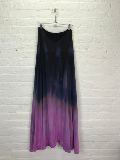 Triple Ruffle Maxi Skirt in Dusk til Dawn - Cloud Candy