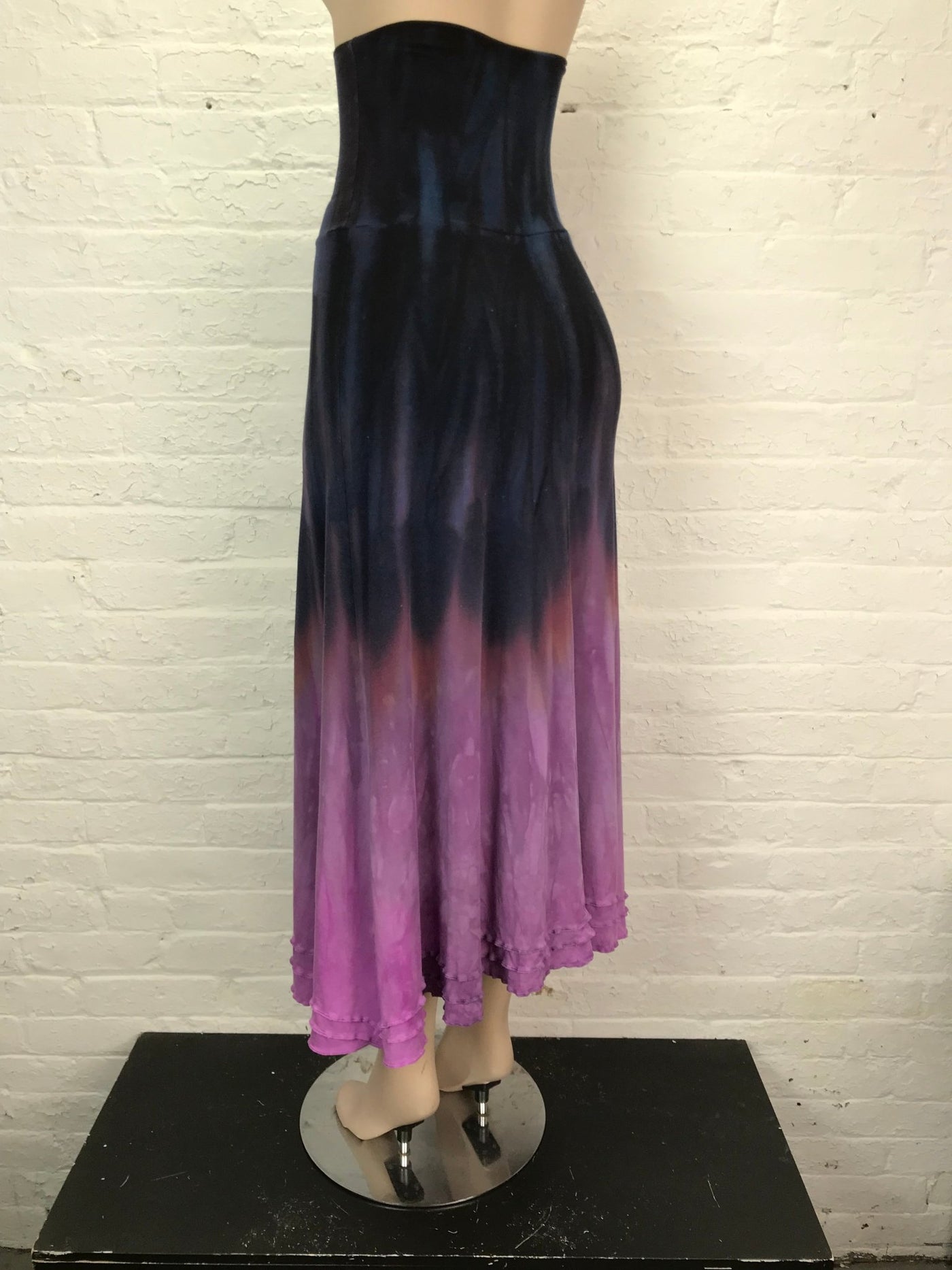 Triple Ruffle Maxi Skirt in Dusk til Dawn - Cloud Candy