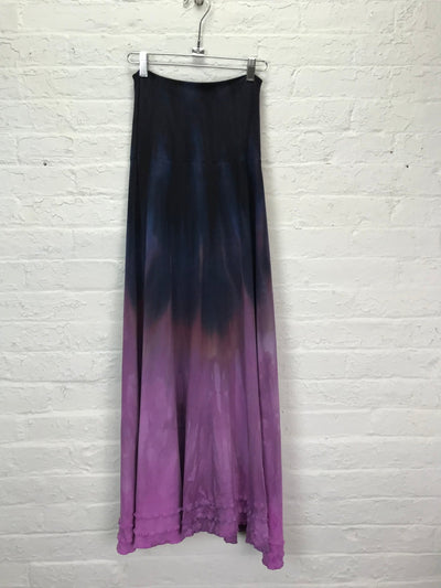 Triple Ruffle Maxi Skirt in Dusk til Dawn - Cloud Candy