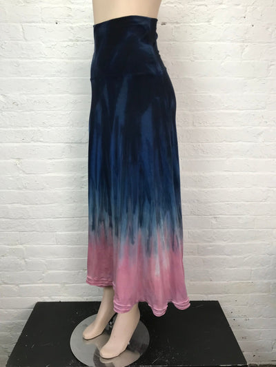 Triple Ruffle Maxi Skirt in Midnight Rosé - Medium - Cloud Candy