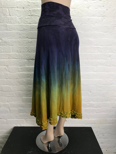 Triple Ruffle Midi Skirt in Forest Ember - Medium - Cloud Candy
