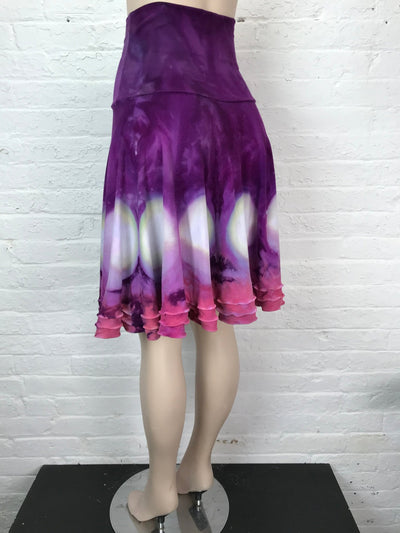 Triple Ruffle Pink Polka‑Dot Circle Skirt • Handmade, One‑Size - Cloud Candy