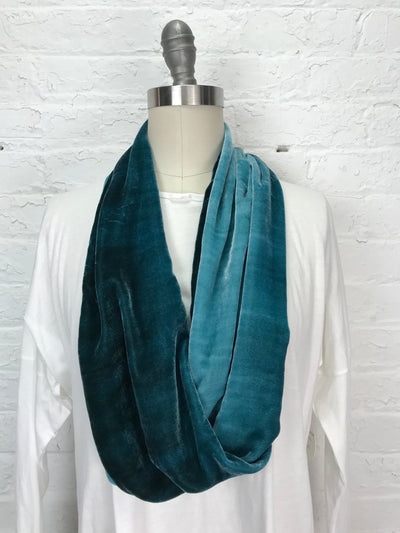 Velvet Cowl Necklace in Winter Mint - Cloud Candy