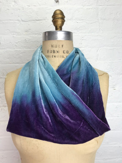 Velvet Cowl Warmer in Grape Ice - Cloud Candy