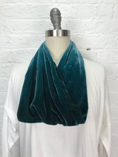 Velvet Cowl Warmer in Winter Mint - Cloud Candy