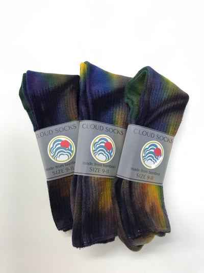 Women's Bamboo Crew Socks in Freestyle Argyle - Cloud Candy