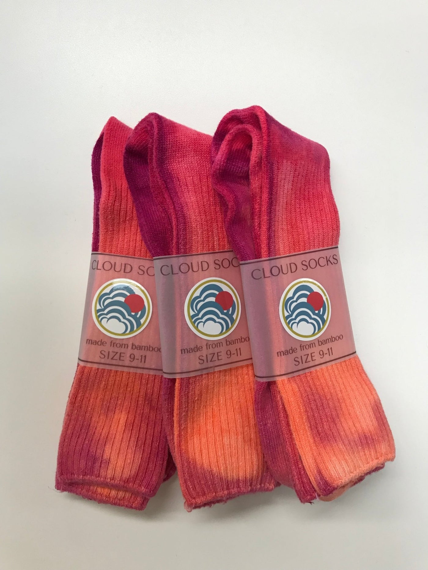 Women's Bamboo Crew Socks in Peach Bellini - Cloud Candy