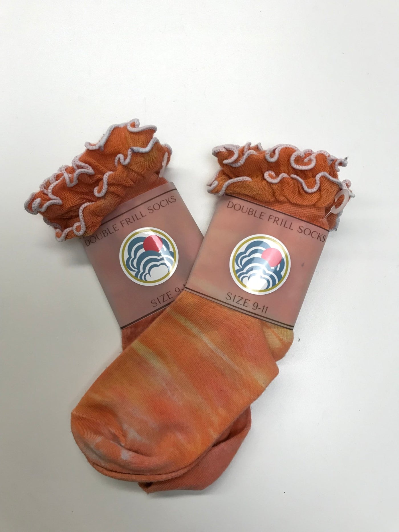Women's Cotton Frilly Socks in Peachy - Cloud Candy
