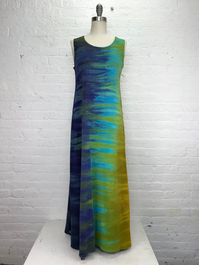 Hand Dyed Rainbow Eileen Maxi Tank Dress in Spectro - front view
