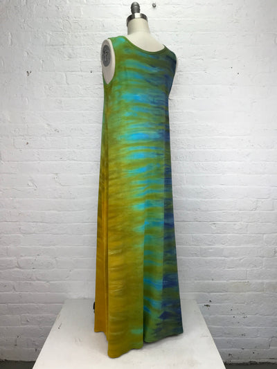 Hand Dyed Rainbow Eileen Maxi Tank Dress in Spectro - back view