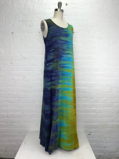 Hand Dyed Rainbow Eileen Maxi Tank Dress in Spectro - right side view