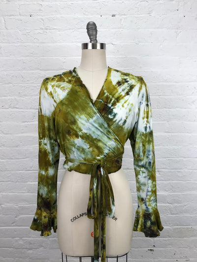 Flamenco Wrap Top in Bombay to Dijon - XX Large - Cloud Candy