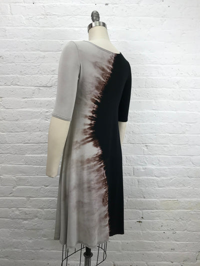 LUCILLE DRESS in White Tiger Yin Yang