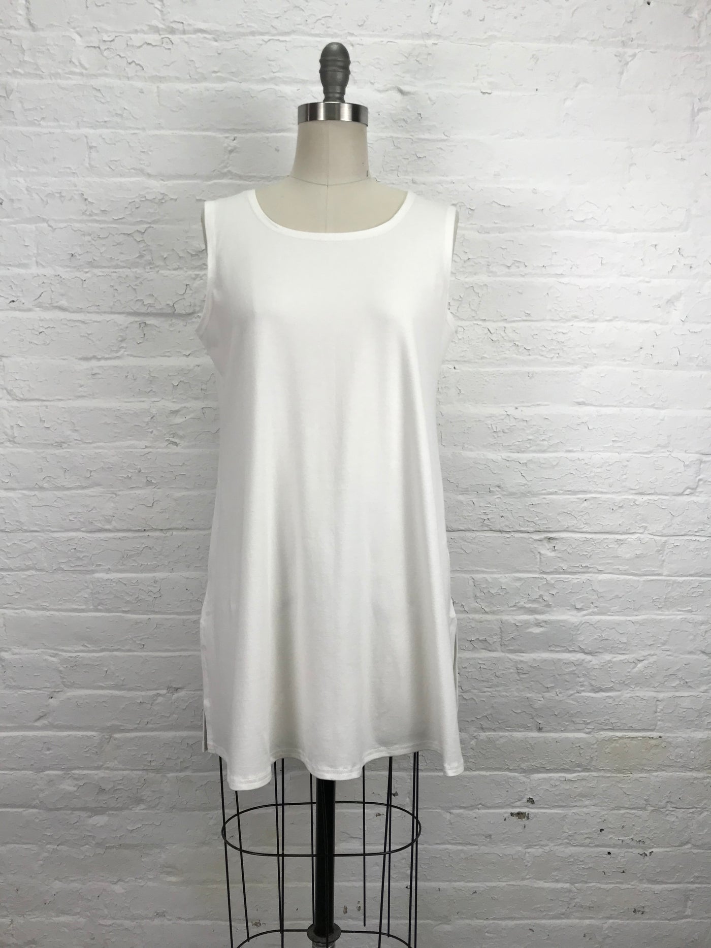Eileen Mini Tank Tunic in Natural Bamboo