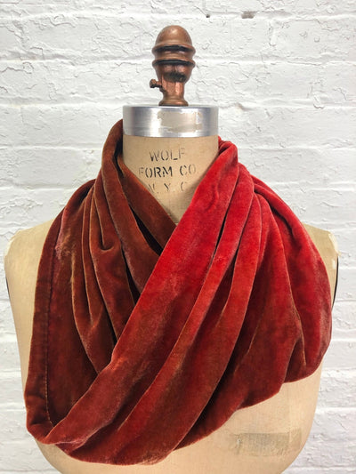Velvet Cowl Warmer in Heirloom Tomato - Cloud Candy